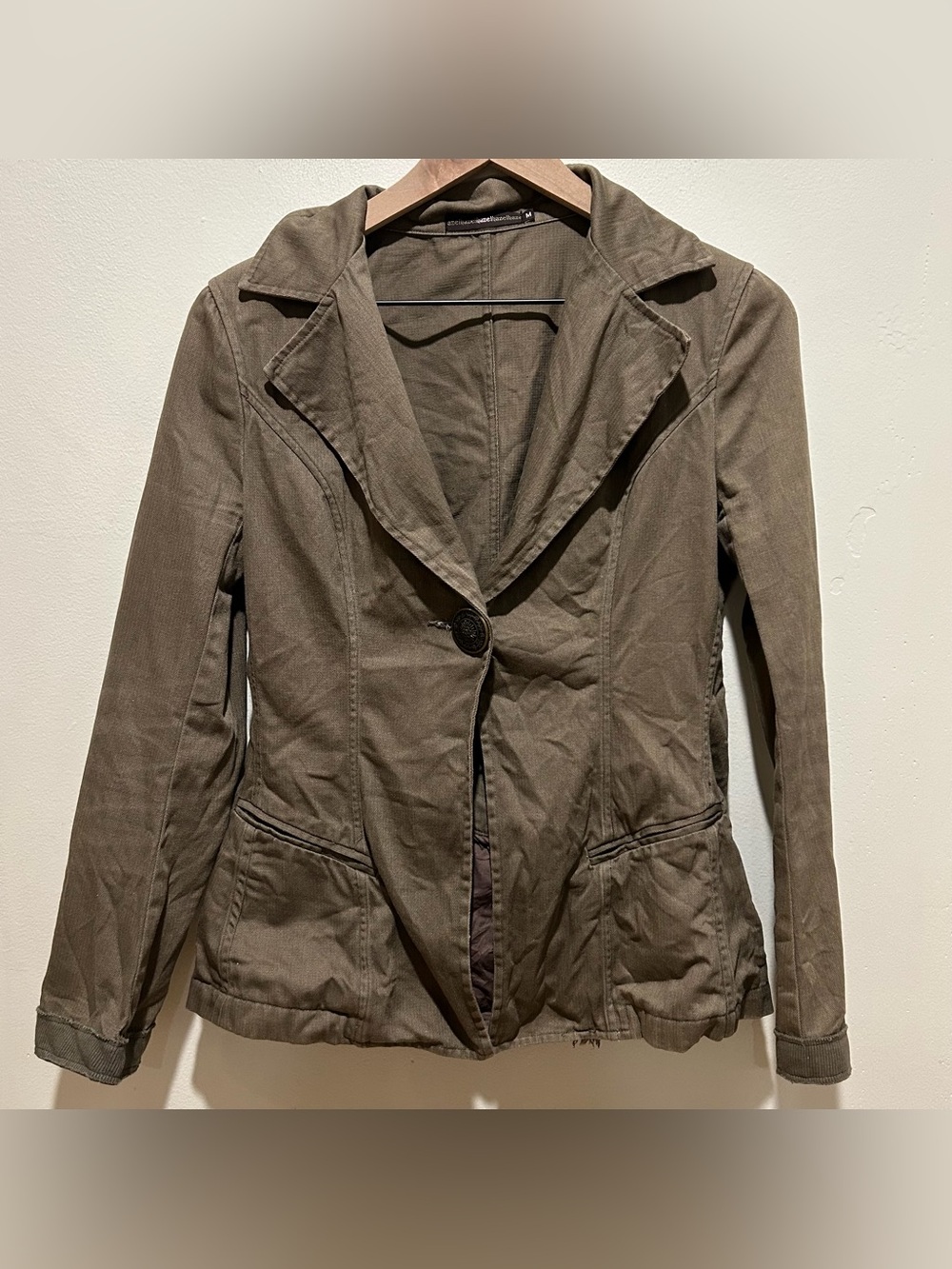 Anthropologie Azel Hazel Hazel Hazel Haze Army Green Cardigan Style Jacket